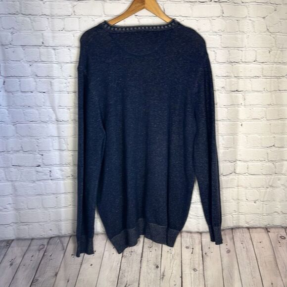 Johnston & Murphy Blue Vneck Sweater size XL Blue - Picture 4 of 7